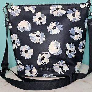 KATE SPADE NEW YORK CHELSEA BLUE MLTI FLORAL DUFFLE CROSSBODY KG458
